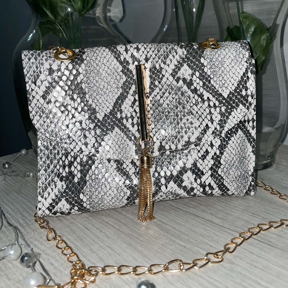 Small cross body snakeskin bag